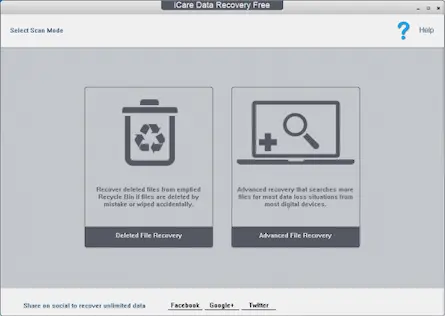 How do I recover deleted files from iCare Data Recovery?