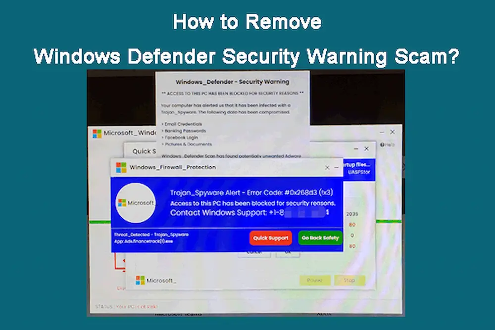 How to remove Windows Defender security warning scam?